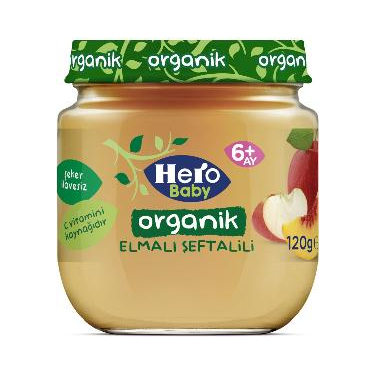 Hero Baby Organik Elmalı Şeftali Ek Gıda 120 gr