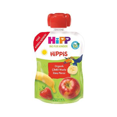 Hipp Organik Çilek Muz Elma Püre 100 gr