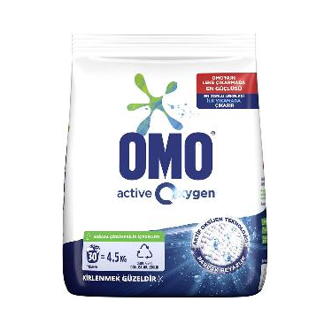 Omo Active Oxygen Toz Çamaşır Deterjanı Beyazlar İçin En Zorlu Lekeleri İlk Yıkamada Çıkarır 30 Yıkama 4500 g