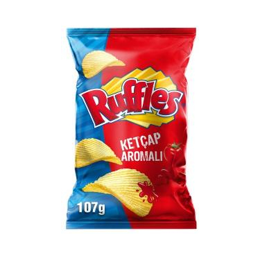 Ruffles Ketçap Aroma Çeşnili Patates Cipsi Süper Boy 107 gr