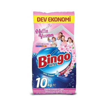 Bingo Matik Mutlu Yuvam Renkliler ve Beyazlar Toz Çamaşır Deterjanı 10 kg