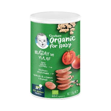 Gerber Organik Buğday ve Yulaflı Bebek Atıştırmalığı 35 gr