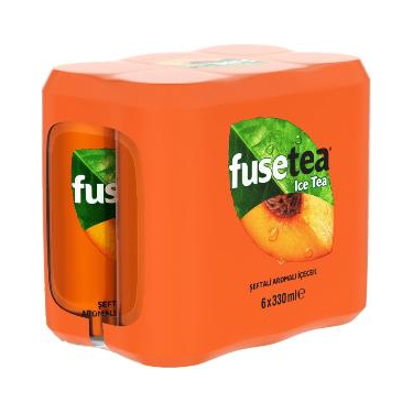 Fuse Tea Soğuk Çay Şeftali Aromalı İçecek Kutu 6x330 ml