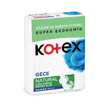 Kotex Natural Ultra Süper Eko Gece 14'lü