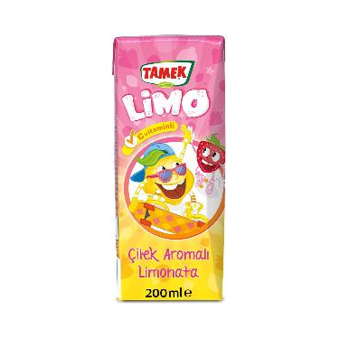 Tamek Limo Çilek Aromalı Limonata 200 ml