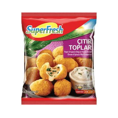 Superfresh Ispanaklı Peynirli Dolgulu Patates Kroket 360 gr