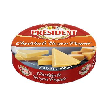 President Üçgen Peynir Cheddarlı 100 gr