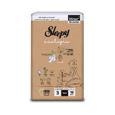 Sleepy Ecologic Premium Plus Hijyenik Ped Gece 18'li