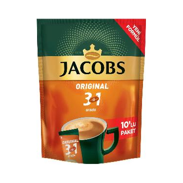 Jacobs Original 3 ü 1 Arada Kahve 10'lu Paket 160 gr