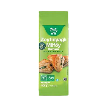 Pek Food Zeytin Yağlı Milföy Hamuru 1000 gr