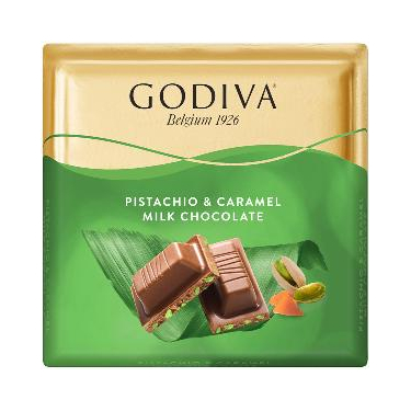 Godiva Kare Antep Fıstıklı Karamelli Çikolata 60 gr