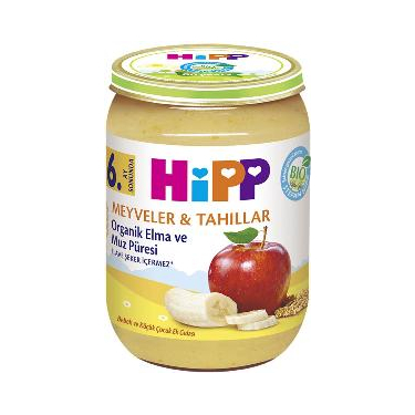 Hipp Organik Elma Muz Püresi 190 gr