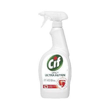 Cif Sprey Temizleyici Her Yerde Ultra Hijyen Çamaşır Suyu Katkılı 750 ml