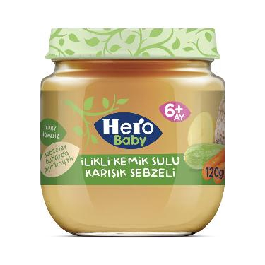 Hero Baby İlikli Kemik Sulu Karışık Sebzeli Ek Gıda 120 gr