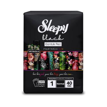 Sleepy Siyah Premium Plus Günlük Ped Normal 40'lı