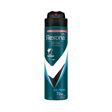 Rexona Men Erkek Sprey Deodorant Invisible Ice Fresh 72 Saat Kesintisiz Üstün Koruma 150 ml