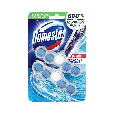 Domestos Wc Blok 5'li Güç Tuvalet Bloğu Okyanus Ferahlığı Maksimum Hijyen 100 gr