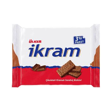 Ülker İkram Çikolatalı Kremalı Bisküvi 3x84 gr