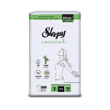 Sleepy Natural Ultra Hassas Hijyenik Ped Gece 18'li