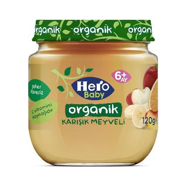 Hero Baby Organik Karışık Meyve Püresi 120 gr