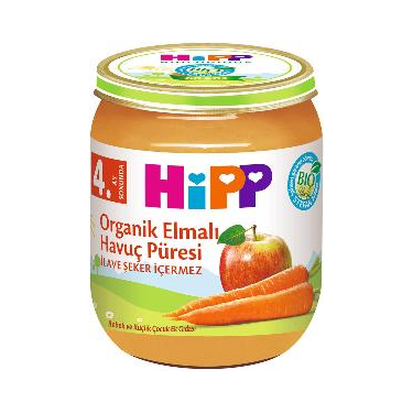 Hipp Organik Elma Havuç Püresi 125 gr