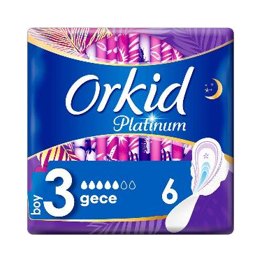 Orkid Platinum Ultra Gece Ped 6'lı