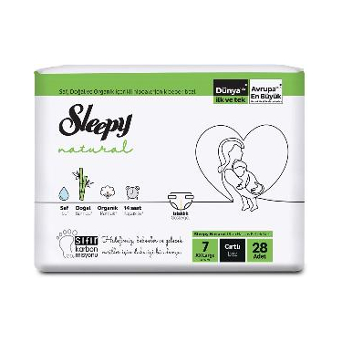 Sleepy Natural Jumbo XXL 7 Beden 28'li