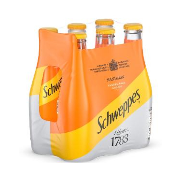 Schweppes Mandalina Aromalı Gazlı İçecek Cam 6x250 ml