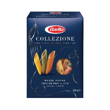 Barilla Mezze Penne Tricolore (Üç Renkli Kalem) Makarna 500 gr