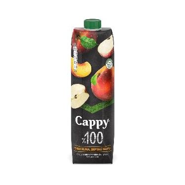 Cappy Bahçe %100 Elma, Şeftali Suyu Karton Kutu 1 lt