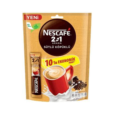 Nescafe 2'si 1 Arada Sütlü Köpüklü 10'lu