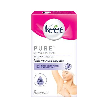 Veet Pure Sir Ağda Bantları Bikini Bölgesi & Koltuk Altı 16'lı