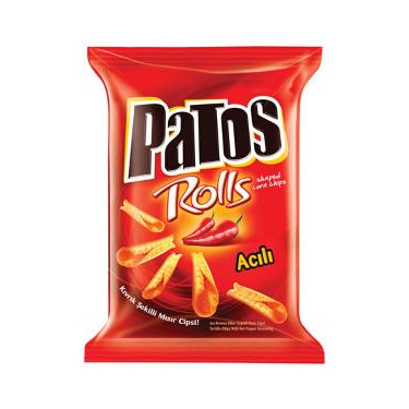 Patos Rolls Acı Kırmızı Parti Boy Cips 167 gr