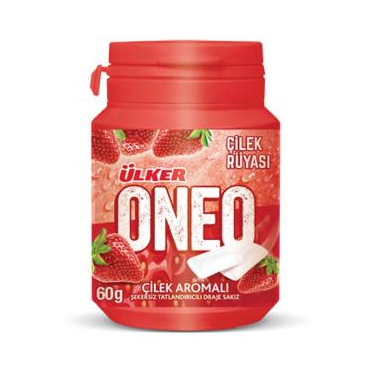 Ülker Oneo Çilek Aromalı Bottle Draje Sakız 60 gr