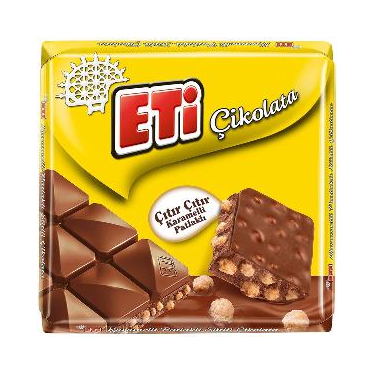 Eti Karamelli Patlaklı Kare Çikolata 57 gr