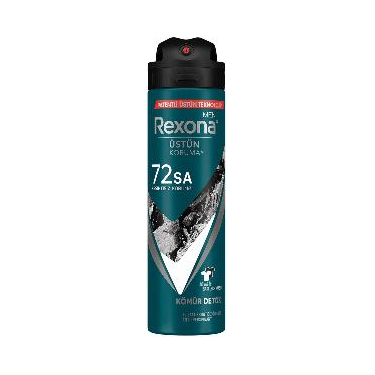 Rexona Men Erkek Sprey Deodorant Kömür Detox 72 Saat Kesintisiz Üstün Koruma 150 ml