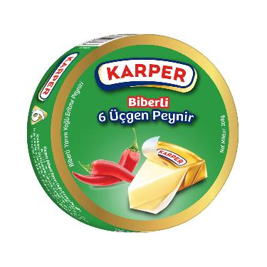 Karper Biberli Üçgen Peynir 6'lı 108 gr