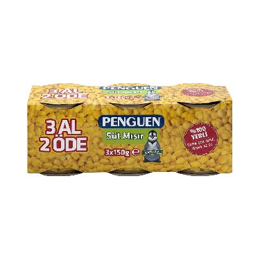 Penguen Konserve Mısır 3x150 gr