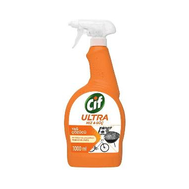 Cif Ultra Hız & Güç Yağ Çözücü Sprey Leke ve Kir Çıkarıcı 1000 ml