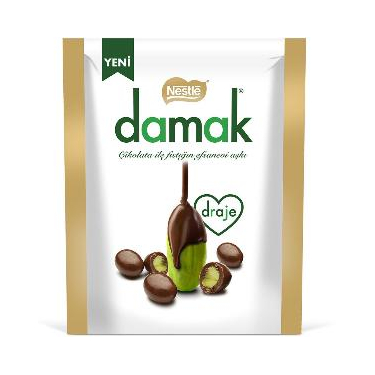 Nestle Damak Sütlü Çikolata Kaplı Antep Fıstıklı Draje 50 gr