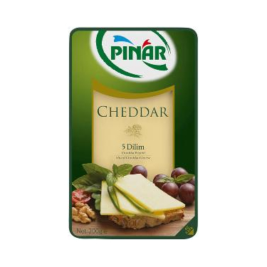 Pınar Cheddar Dilimli Peynir 200 gr