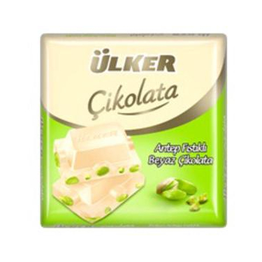 Ülker Antep Fıstıklı Beyaz Kare Çikolata 65 gr