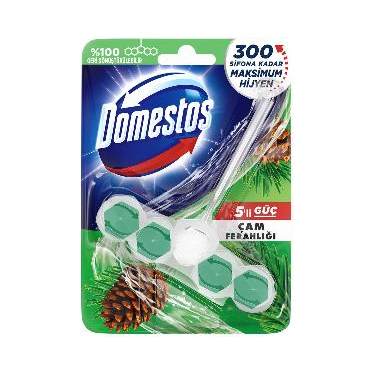 Domestos Wc Blok 5'li Güç Tuvalet Bloğu Çam Ferahlığı Maksimum Hijyen 50 gr