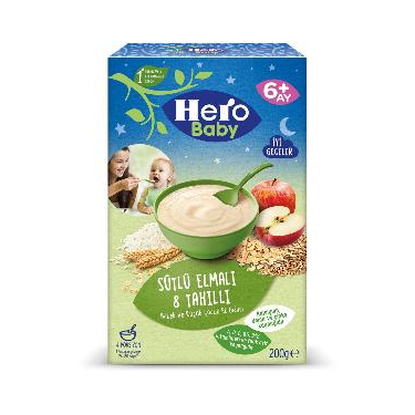 Hero Baby Sütlü Elmalı 8 Tahıllı Ek Gıda 200 gr