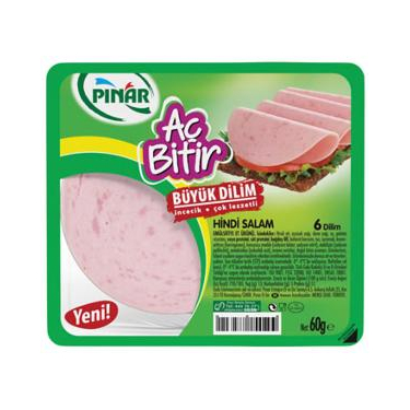 Pınar Aç Bitir Büyük Dilim Hindi Salam 60 gr