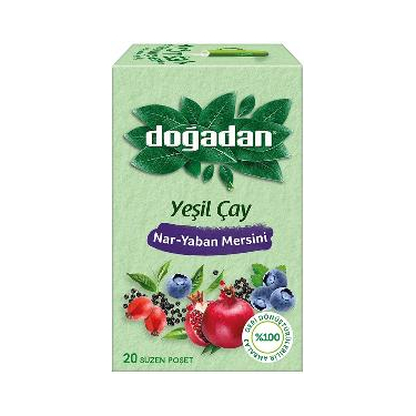 Doğadan Yeşil Çay Nar Yaban Mersinli 20'li